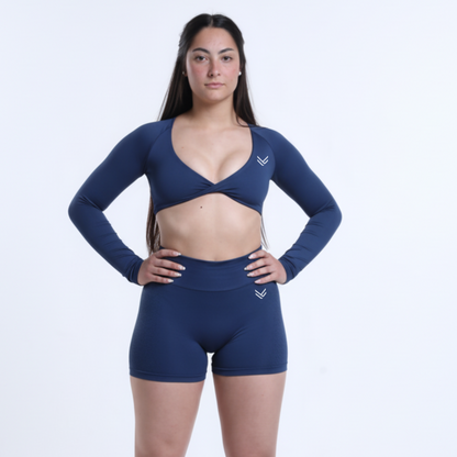 Vibra Long Sleeve Crop Top